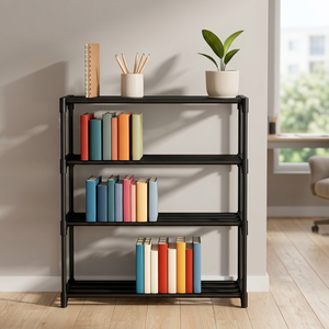 <b>Modern</b> Metal 4-Tier Bookcase Freestanding Space Saving <b>Shelf</b> for Home Office - Product Image 5