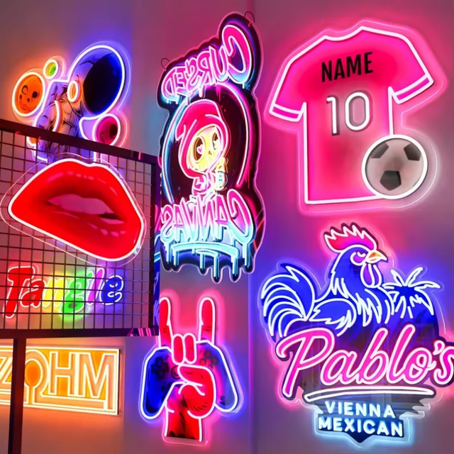 LED Neon Sign Custom Design UV Printed Graphics Outdoor Advertising Neon Sign for Club