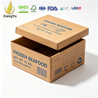 Boîte à fruits de mer personnalisée Xiangyu en deux parties, 10 kg, carton ondulé avec couvercle séparé pour la livraison de poisson congelé en chaîne du froid