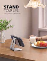 Support de téléphone en aluminium Lamicall pour bureau, angle réglable, support de téléphone portable en métal, antidérapant, résistant aux rayures, station d'accueil mobile