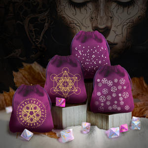 Tarocchi personali sacchetti di imballaggio dimensioni tessuto polvere gioielli regalo con coulisse borse di velluto con Logo personalizzato - Product Image 2