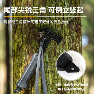 Marteau multifonctionnel en acier au carbone pour l'extérieur, avec crochet pour les piquets de tente et la fixation des bâches, outil de fixation noir - Product Image 5