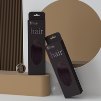 Boîte d'Emballage d'Extensions de Cheveux Personnalisée en Gros, Durable et Biodégradable, avec Crochets