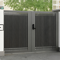 Portails, clôtures et treillis en alliage d'aluminium écologiques, durables et thermolaqués pour la sécurité domestique, clôture de jardin en métal, design moderne de portail principal