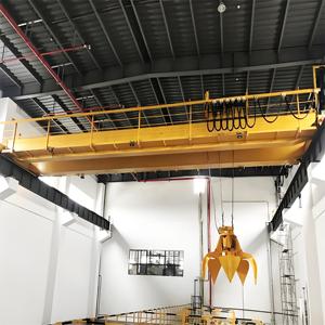 Pont roulant électrique à double poutre EOT 10t 20t 50t avec grappin pour usine de déchets et sidérurgie - Product Image 3