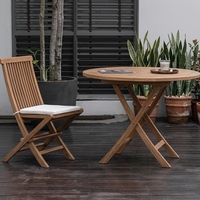 Ensemble de chaises de jardin en bois portables personnalisées et de petites tables, ensemble de table à manger de luxe pour jardin, cour, balcon, parc, loisirs en plein air