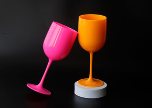 Verre à vin en plastique épais à tige blanche 16 oz, coupe à champagne jetable pour bar et fête - Product Image 2