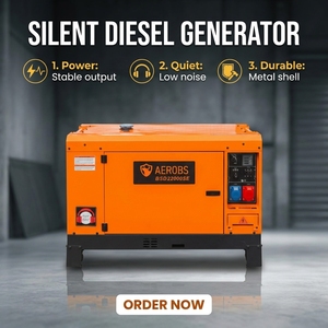 <span class=keywords><strong>Generador</strong></span> Diésel Súper Silencioso AEROBS de 5kW 8kW 50Hz ATS BSD8500SE BSD9500SE BSD10000SE, Grupo Electrógeno Eléctrico Monofásico y Trifásico - Product Image 1