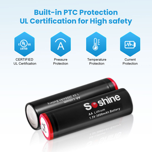 Soshine Lithium <strong>AA</strong> 1.5V <strong>Battery</strong> High Capacity 3000mAh 14500 <strong>Battery</strong> for Toys - Product Image 2