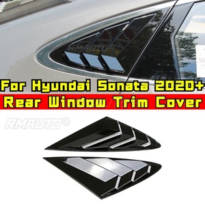 For Hyundai Sonata 2020+ Car Rear Triangle <b>Window</b> Shark Cheek Trim Body Kit Rear Side Vent <b>Window</b> Trim <b>Cover</b> Modification Part - Product Image 1
