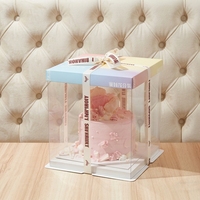 Boîtes de traiteur en carton kraft blanc écologiques YIpin Yinji, faciles à assembler, boîte à gâteau avec fenêtre, boîtes à pâtisserie