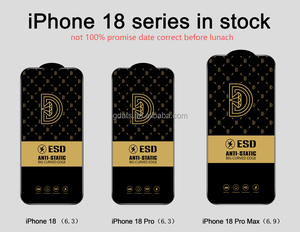 ฟิล์มกระจกนิรภัยแบบพับได้ ESD ป้องกันไฟฟ้าสถิตย์ 9H 2.5D ป้องกันเต็มจอ สำหรับ <span class=keywords><strong>iPhone</strong></span> 18 17 16 15 14 13 12 Pro Max Plus - Product Image 3