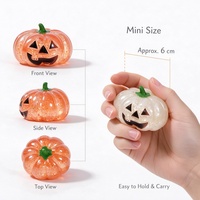 Coffret de 6 jouets souples citrouille pastel scintillants – Décoration citrouille anti-stress pour Halloween