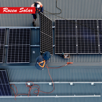 Système solaire Rosen 10KW 12KW 24KW 110/220V triphasé ou monophasé avec batterie au lithium de qualité A 51.2V 314AH 16kwh