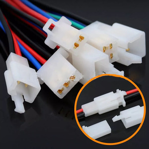 Custom Car and Motorcycle Wire Connector 6.3mm square <b>Plug</b> ABS Plastic Parts 3 Pin Terminal Connector Wire Harness - Product Image 4