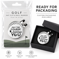 Marqueur de balle de golf personnalisé en émail, clip pour chapeau, accessoire de golf en alliage de zinc, logo OEM