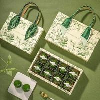 Boîte Cadeau Gâteau de Lune Portable avec Emballage Anti-Graisse en Papier – Contenant Alimentaire Haut de Gamme