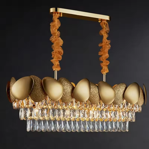 Crystal Flower Style Hanging Lamp Minimalist Deco Pendant Light for <b>Living</b> <b>Room</b> Hotel Project - Product Image 2
