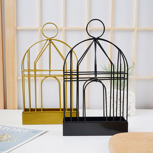 Soporte para espirales antimosquitos tipo jaula de pájaros, de metal dorado y negro, quemador de incienso y recolector de cenizas de sándalo - Product Image 3