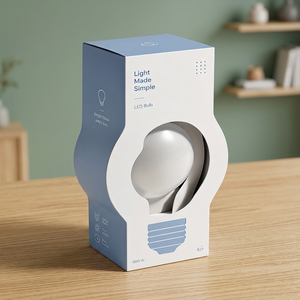 <b>Small</b> LED Bulb E14 Candelabra Bulb Rigid <b>Box</b> Packaging Kraft Paper Retail Display Custom Four-Color UV Coated - Product Image 6