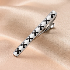 Personalizado al por mayor mejor regalo de cumpleaños de Navidad <span class=keywords><strong>para</strong></span> marido Padre hijo <span class=keywords><strong>novio</strong></span> elegante minimalista Tie Bar Clip <span class=keywords><strong>gemelos</strong></span> - Product Image 3