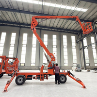 Plateforme élévatrice télescopique araignée de haute qualité 10-14M avec bras pliable pour opérations en hauteur