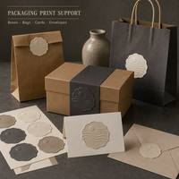 Autocollants personnalisés en papier texturé mat gaufré 3D avec impression couleur du logo de la marque, forme personnalisée, adhésifs durables, étiquettes de scellage pour boîtes artisanales