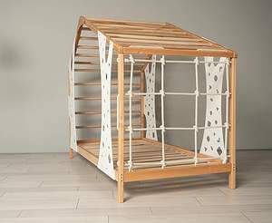 Cama Montessori para Niños Pequeños con Estructura de Madera, Gimnasio de Escalada y Patas de Mono - Product Image 5