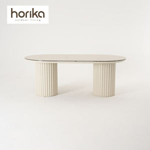 Nouveau design hôtel villa tissu enveloppant résistant aux UV patio balcon ensemble de salle à manger en aluminium jardin mobilier d'extérieur <span class=keywords><strong>table</strong></span> et chaises ensemble - Product Image 5