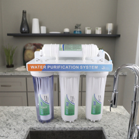 Système de filtration d'eau domestique portable électrique à osmose inverse 3 étapes, débit de 50 GPD, filtre de 24 mois