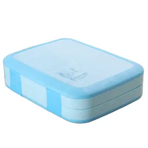 Food grade forno a microonde scatola di pranzo di plastica con il cucchiaio Bento Box (800 ml) termico con serratura lato aperto Scatola di Pranzo