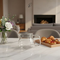 Mini-filtre à café et thé instantané en verre borosilicate transparent, écologique et moderne, avec support en bois