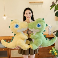 Boneka Dinosaurus Mata Besar Lucu, Mainan Plush Berbagai Ukuran, Boneka Tyrannosaurus Rex Lembut untuk Hadiah Ulang Tahun dan Liburan Anak