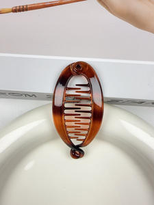 BELLEWORLD Pince banane en forme de poisson 14cm pince à cheveux tortue noire pince à queue de cheval peigne bouclé griffe à cheveux cheveux épais cheveux - Product Image 6