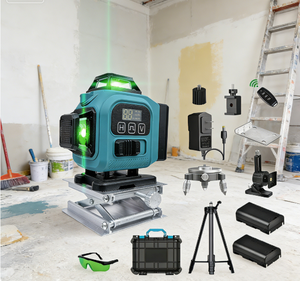 Nivel <span class=keywords><strong>Láser</strong></span> Profesional 4 X 360 °   <span class=keywords><strong>Láser</strong></span> de Líneas Cruzadas Autonivelante de 16 Líneas con Pantalla LED para Construcción - Product Image 1