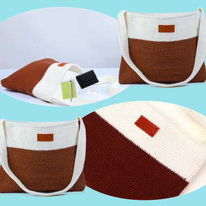 DIY Tournesol Damier Sac à Bandoulière Crochet Kit pour Débutants Sac à Main <span class=keywords><strong>Tricot</strong></span> Crochet Kits Fil Matériel pour Couture - Product Image 5