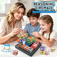 Jeu éducatif multifonctionnel 2 en 1 pour enfants : labyrinthe, circuit logique, module STEM, puzzle d'apprentissage