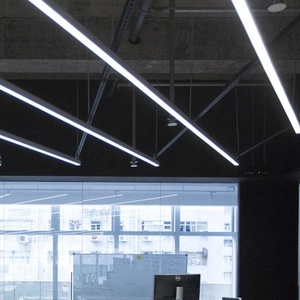 Lustres linéaires Hlinear série Straight Line, longueur 1500 mm, luminaire LED linéaire, suspension lumineuse, éclairage suspendu blanc - Product Image 1