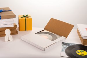 Xách tay LP Album gửi thư Hộp ghi lại bưu phẩm các tông sóng hộp quà tặng với dập nổi Matt cán Vinyl vận chuyển hộp - Product Image 5