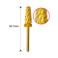 Nouveau kit de fraise de foret à ongles en tungstène 5 en 1 Hot Gold Pro Carbide Nail Bits