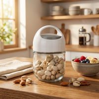 Nouveau design récipients en verre hermétiques pour la cuisine bocal de stockage des aliments ensemble de boîtes avec poignée de transport facile