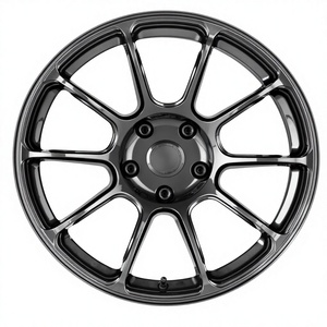 Jantes forgées noires brillantes 5x110 5x114.3 pour AUDI A1 GB VW <span class=keywords><strong>Polo</strong></span> <span class=keywords><strong>GTI</strong></span> 6R AWC SUBARU BRZ MAZDA ROADSTER NC LEXUS IS350 RC350 - Product Image 4