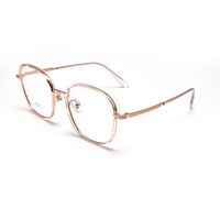 Lunettes transparentes en acétate pour hommes et femmes, monture optique de qualité supérieure, verres en métal doré