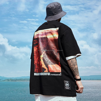T-shirt de marathon unisexe à col rond, imprimé dessin animé amusant, respirant, écologique, séchage rapide, sublimation personnalisée, marque de mode Hip Hop