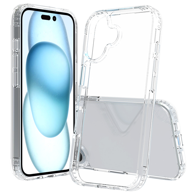 Ultra Clear Non-Yellowing Transparent UV Printing 2mm Anti Drop Shockproof Hard PC Phone Case for iPhone 16 Pro Max Plus 15 14