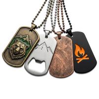 Plaques d'identification personnalisées en métal pour chiens, en alliage de zinc, estampées or et argent, étanches, style Hip Hop, pour gravure de logo personnalisé, vente en gros