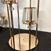 Nouveau Chandelier de Table Doré à 6 Têtes en Métal pour Décorations de Mariage et Centres de Table
