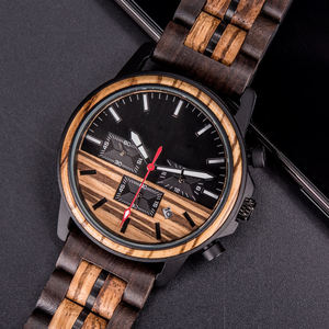 Montre classique rétro <span class=keywords><strong>tendance</strong></span> <span class=keywords><strong>pour</strong></span> <span class=keywords><strong>homme</strong></span>, étanche, lumineuse, luxe, acier inoxydable, gravé, mode, Quartz, métal, bois - Product Image 3