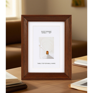 Fabbrica all'ingrosso di Super qualità nordico naturale solido in legno Vintage elegante tavola per la casa decorazione classica antico marrone cornice per foto - Product Image 3