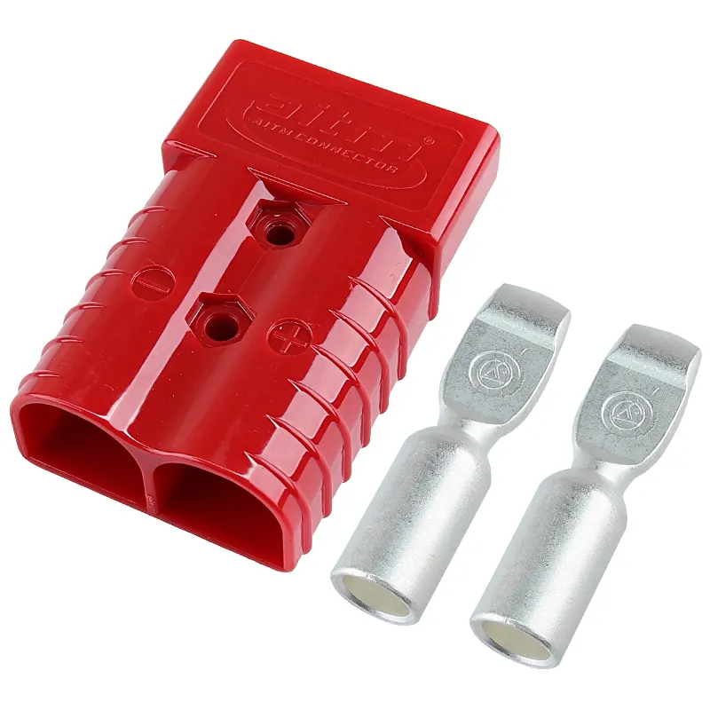 Aitm Oem/ODM 350A Heavy Duty Connector 600V Red Forklift Charging Plug Supports Wiring Harness Customization